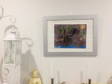 Lyrebird Painting A3 Girlcee Print by Mirree Contemporary Aboriginal Art